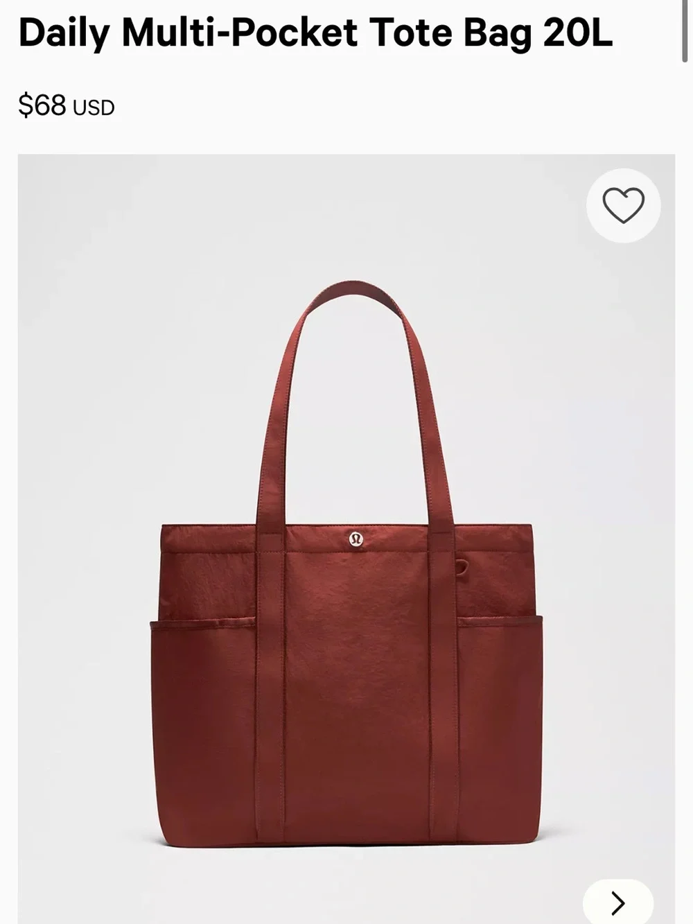 Daily lululemon athletica tote bag 20L Women’s Burgundy Tote Bag with Pink Trim - Picture 7 of 7